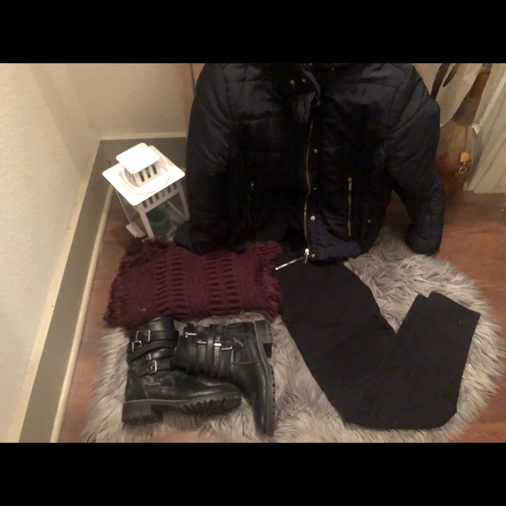 Zara boots European moto bundle